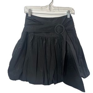 SATIN BLACK BALLOON BUBLÉ SKIRT in size small